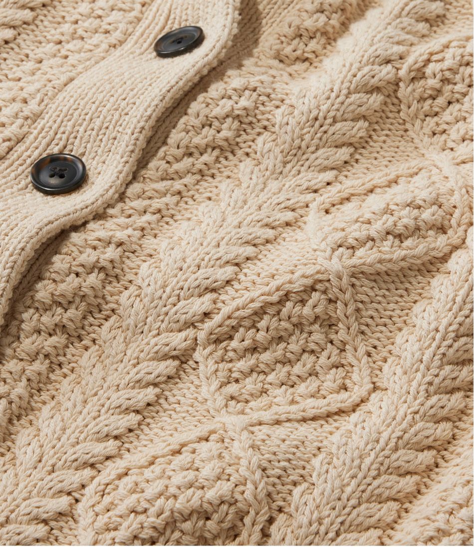 Short Cardigan Women's Signature Cotton Fisherman Sweater