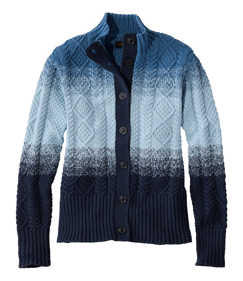 Short Cardigan Women's Signature Cotton Fisherman Sweater