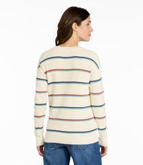 Pullover Stripe Women's Sunwashed Waffle Sweater
