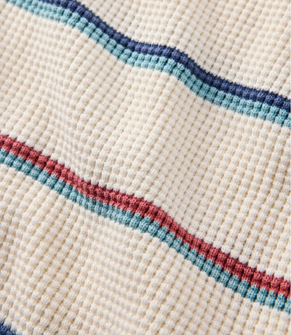 Women's Sunwashed Waffle Sweater, Pullover Stripe