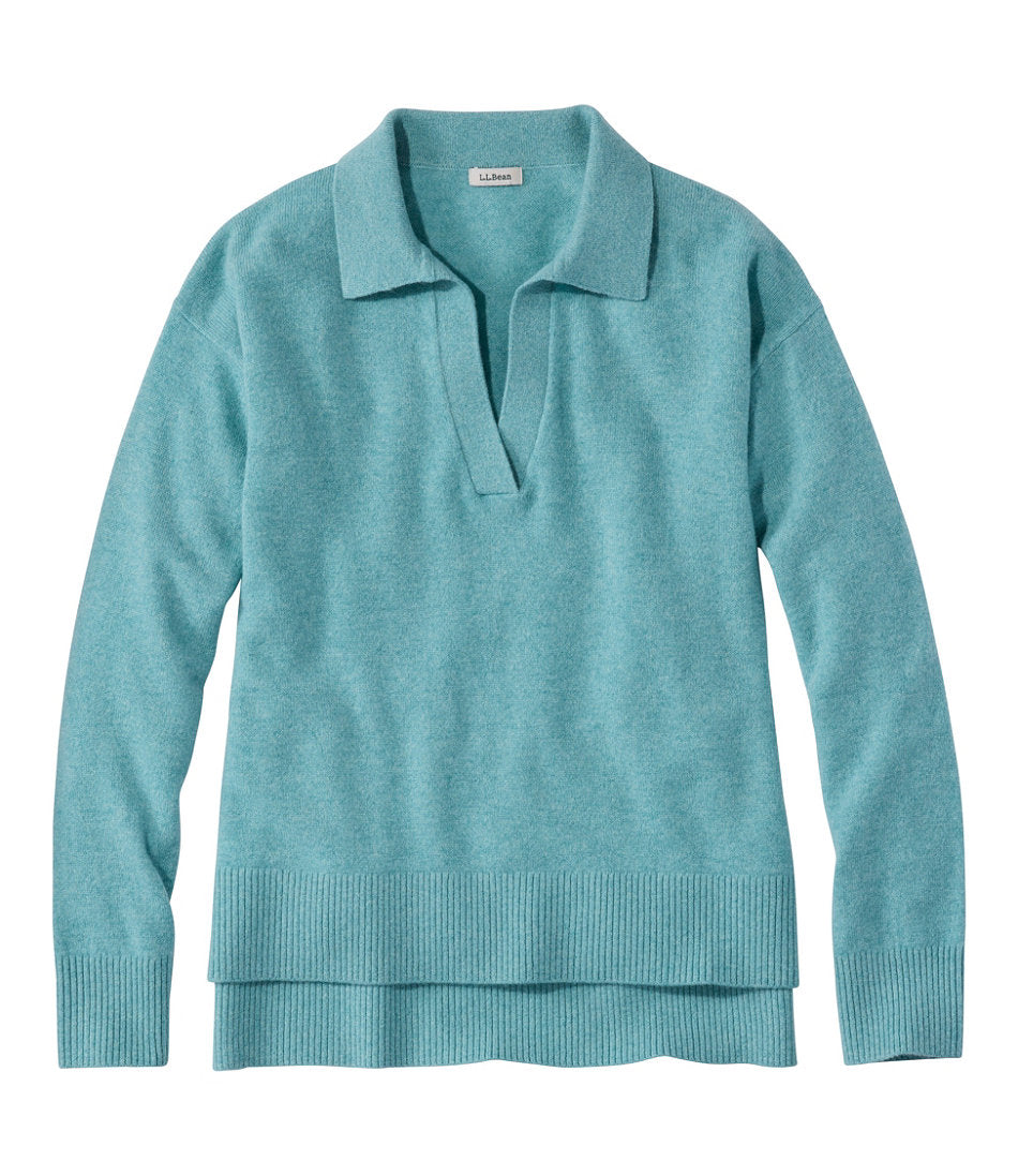 Women's Classic Cashmere Sweater Relaxed Polo