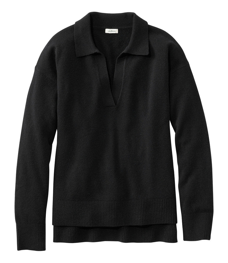 Women's Classic Cashmere Sweater Relaxed Polo