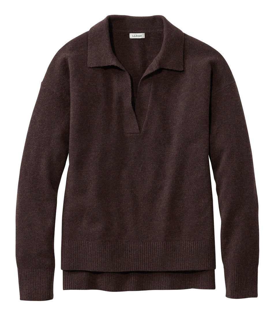 Women's Classic Cashmere Sweater Relaxed Polo