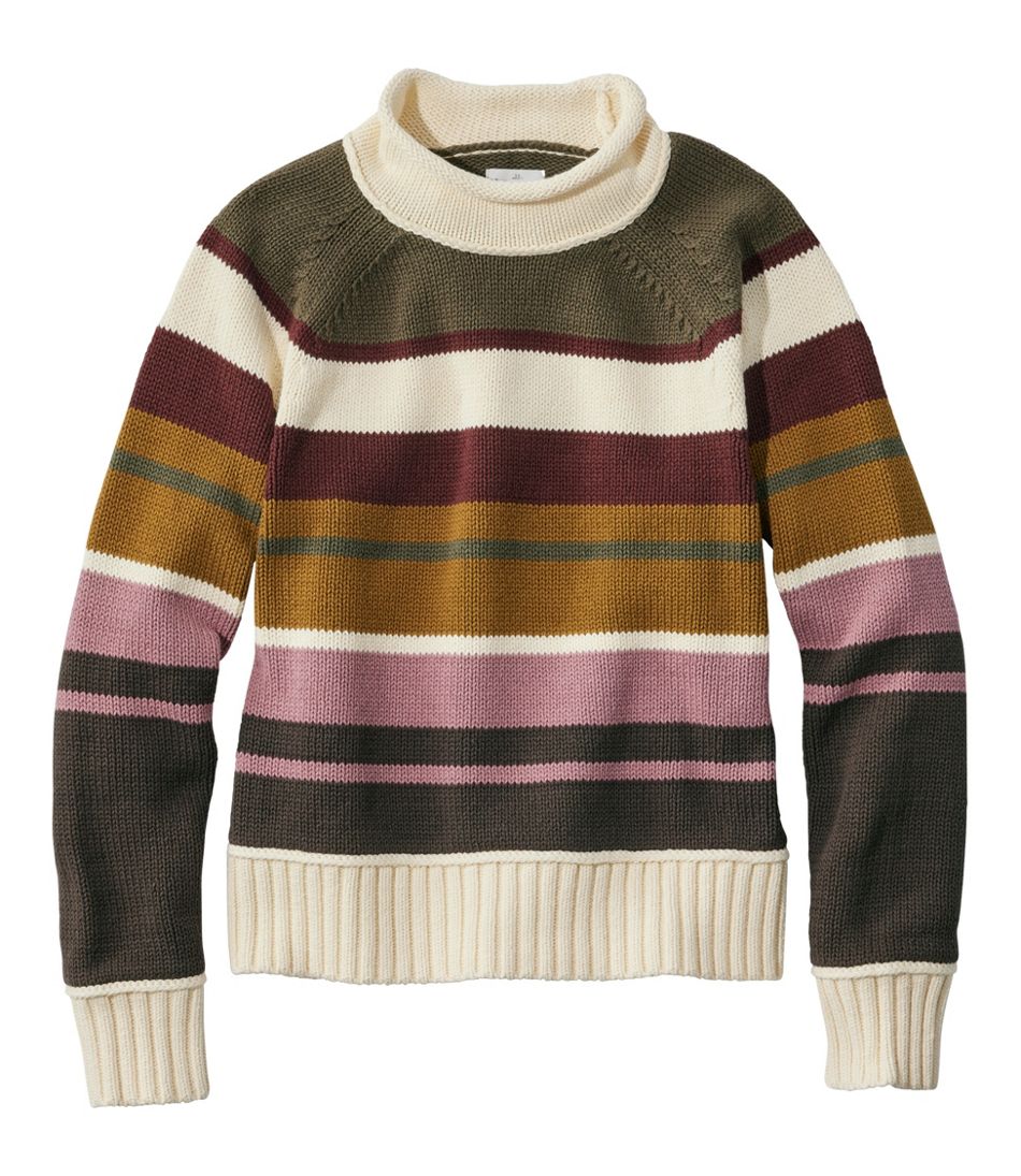Women's Signature Original Cotton Sweater Rollneck Stripe