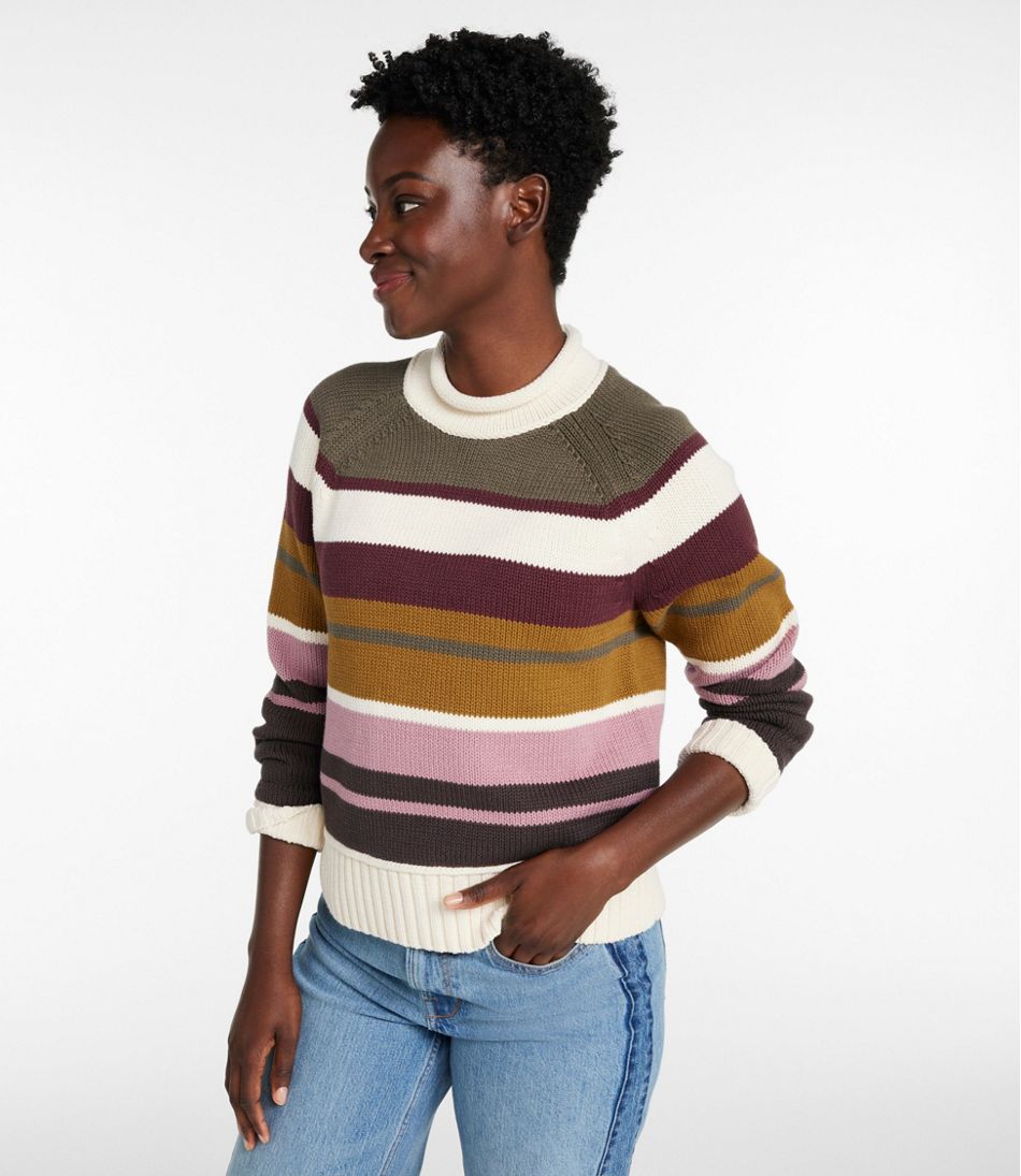 Women's Signature Original Cotton Sweater Rollneck Stripe
