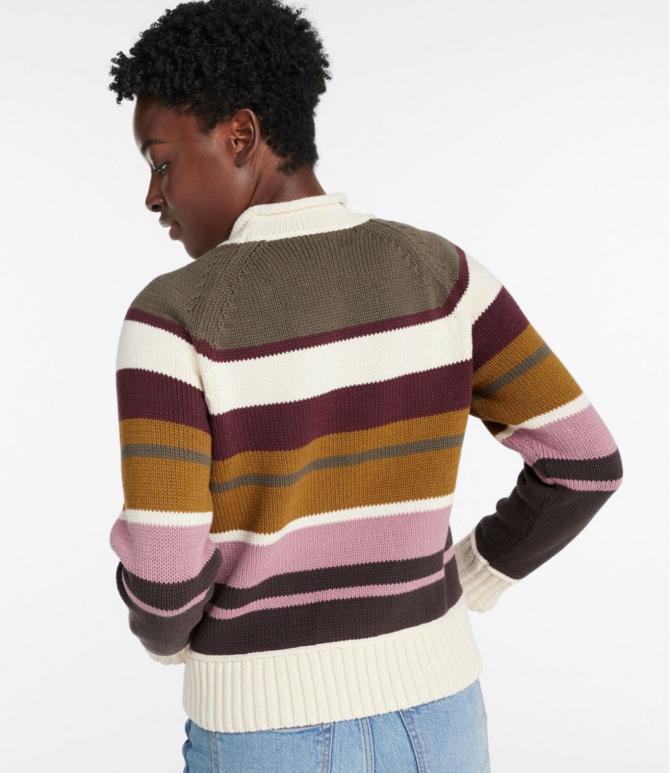Women's Signature Original Cotton Sweater Rollneck Stripe