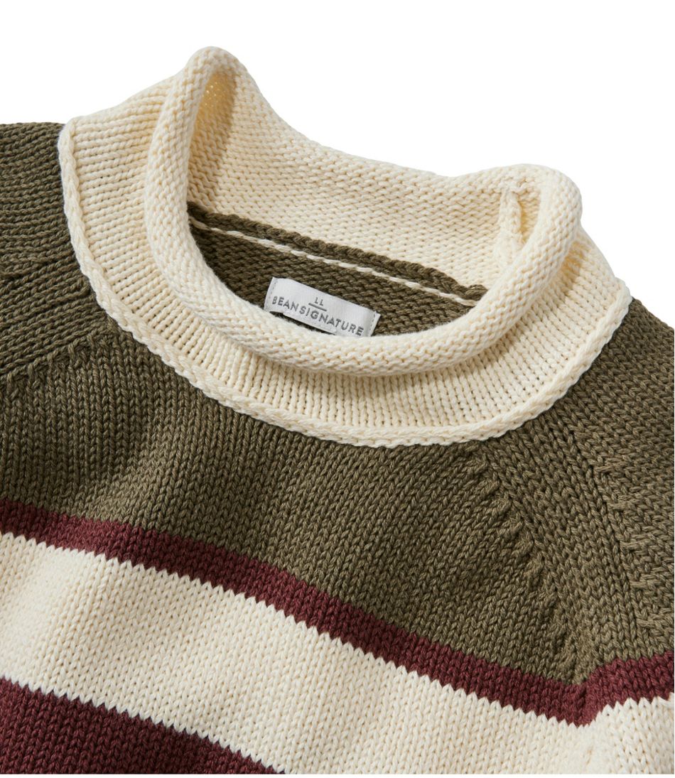 Women's Signature Original Cotton Sweater Rollneck Stripe