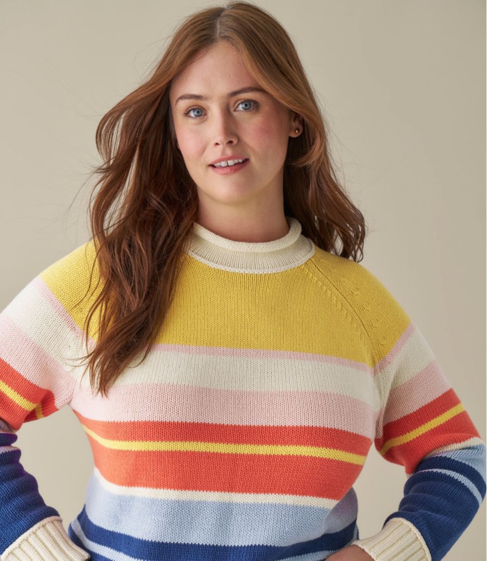 Women's Signature Original Cotton Sweater Rollneck Stripe
