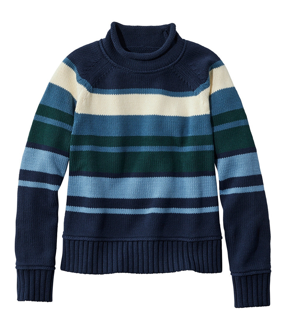 Women's Signature Original Cotton Sweater Rollneck Stripe