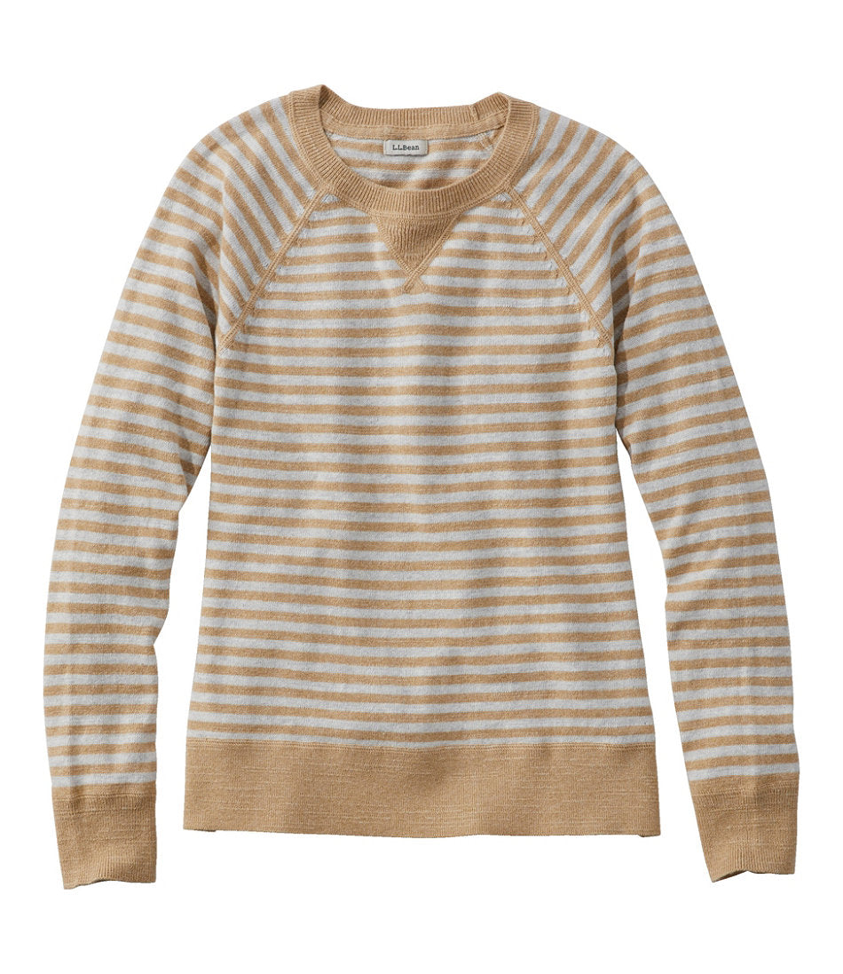 Crewneck Stripe Women's Organic Cotton Slub Sweater