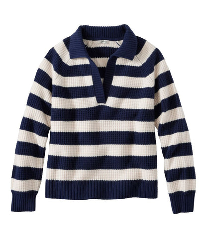 Women's SuperSoft Waffle Sweater, Polo Stripe