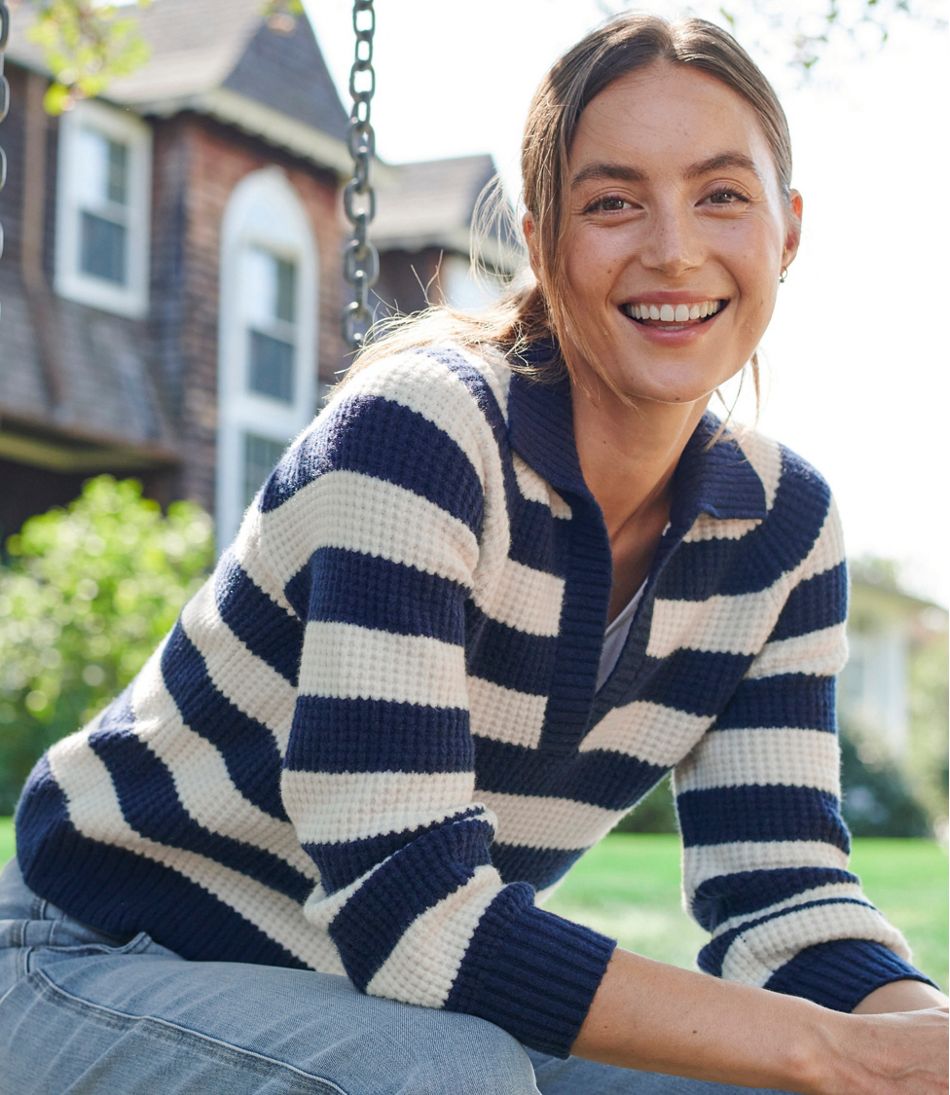 Polo Stripe Women's SuperSoft Waffle Sweater