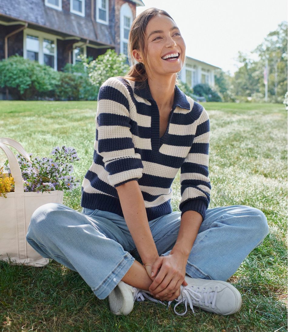 Polo Stripe Women's SuperSoft Waffle Sweater