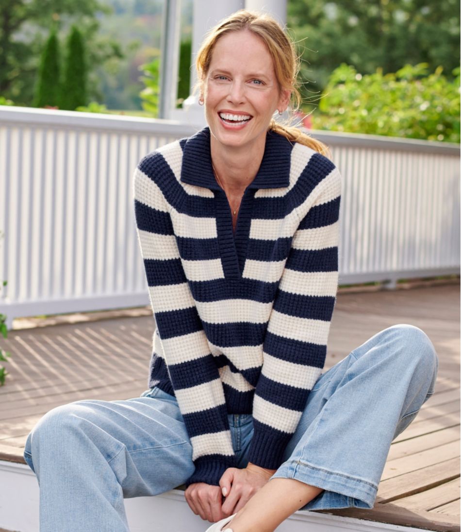 Polo Stripe Women's SuperSoft Waffle Sweater