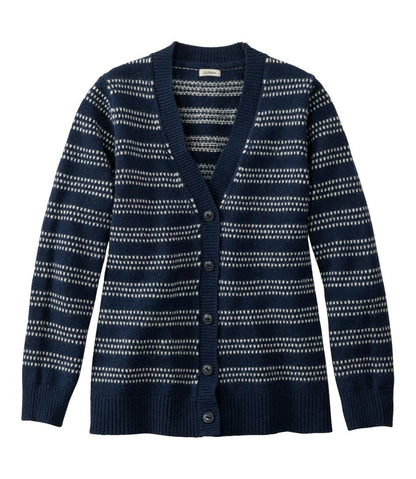 Women's Bean's Classic Ragg Wool Sweater, Button-Front Cardigan Novelty