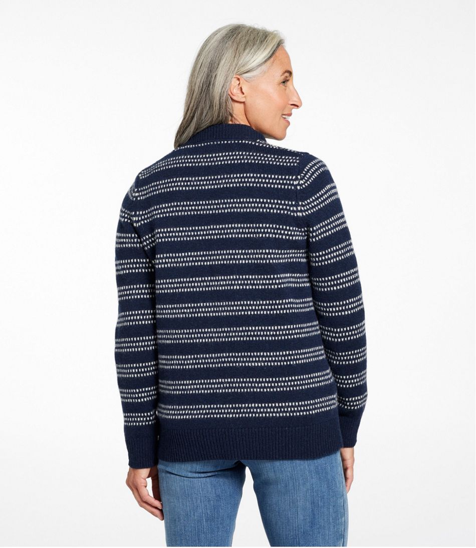 Women's Bean's Classic Ragg Wool Sweater, Button-Front Cardigan Novelty