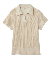 Polo Women's Organic Cotton Slub Pointelle Sweater