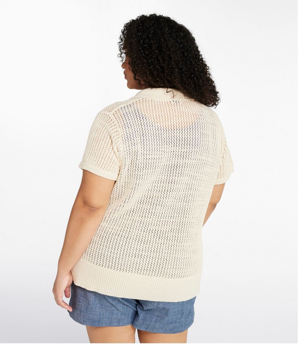 Polo Women's Organic Cotton Slub Pointelle Sweater