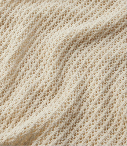 Women's Organic Cotton Slub Pointelle Sweater, Polo