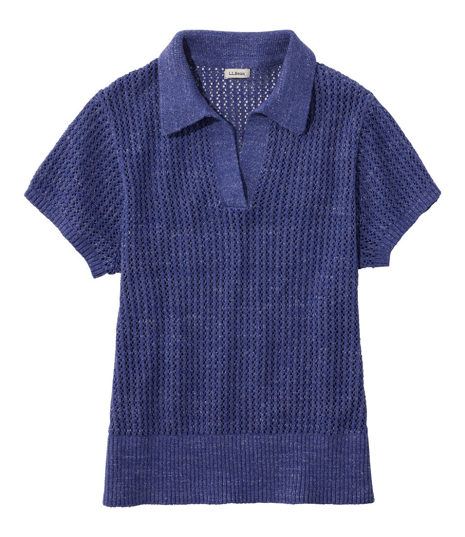 Polo Women's Organic Cotton Slub Pointelle Sweater