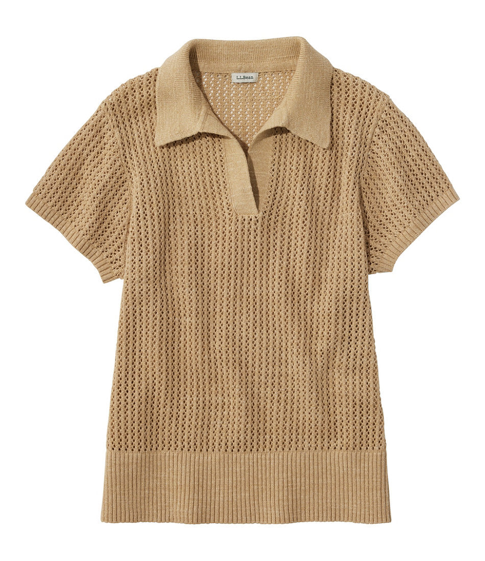 Polo Women's Organic Cotton Slub Pointelle Sweater