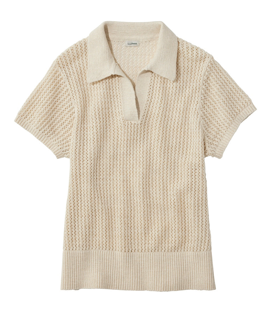 Polo Women's Organic Cotton Slub Pointelle Sweater