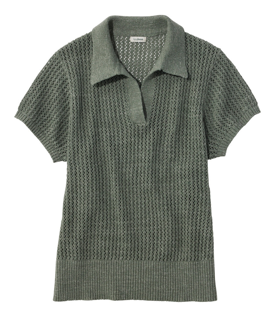Polo Women's Organic Cotton Slub Pointelle Sweater