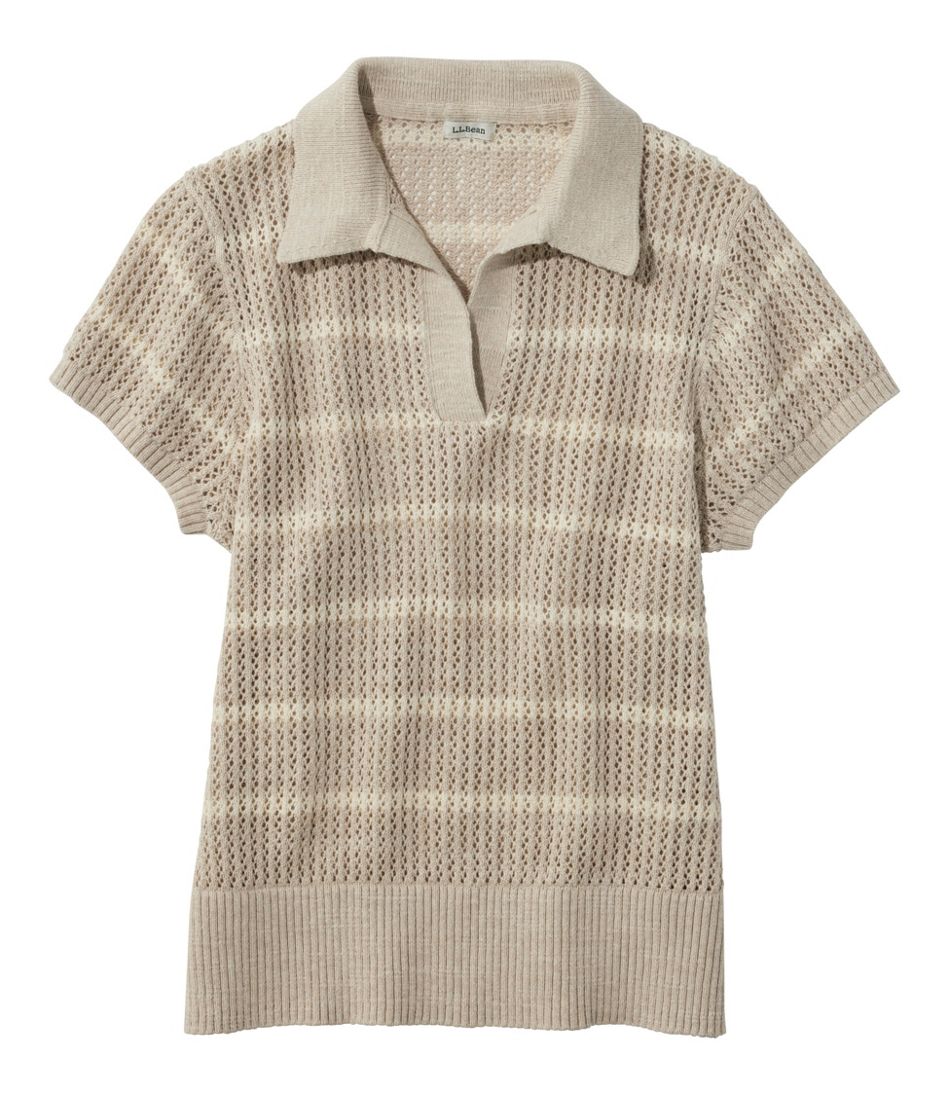 Polo Women's Organic Cotton Slub Pointelle Sweater