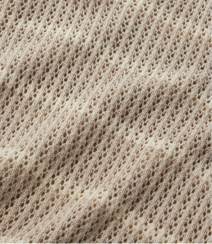 Women's Organic Cotton Slub Pointelle Sweater, Polo