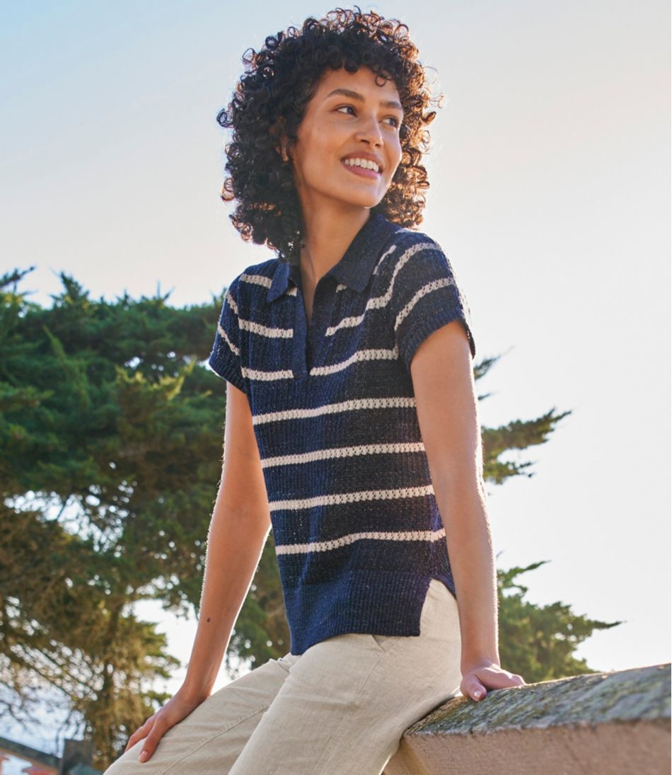 Polo Women's Organic Cotton Slub Pointelle Sweater