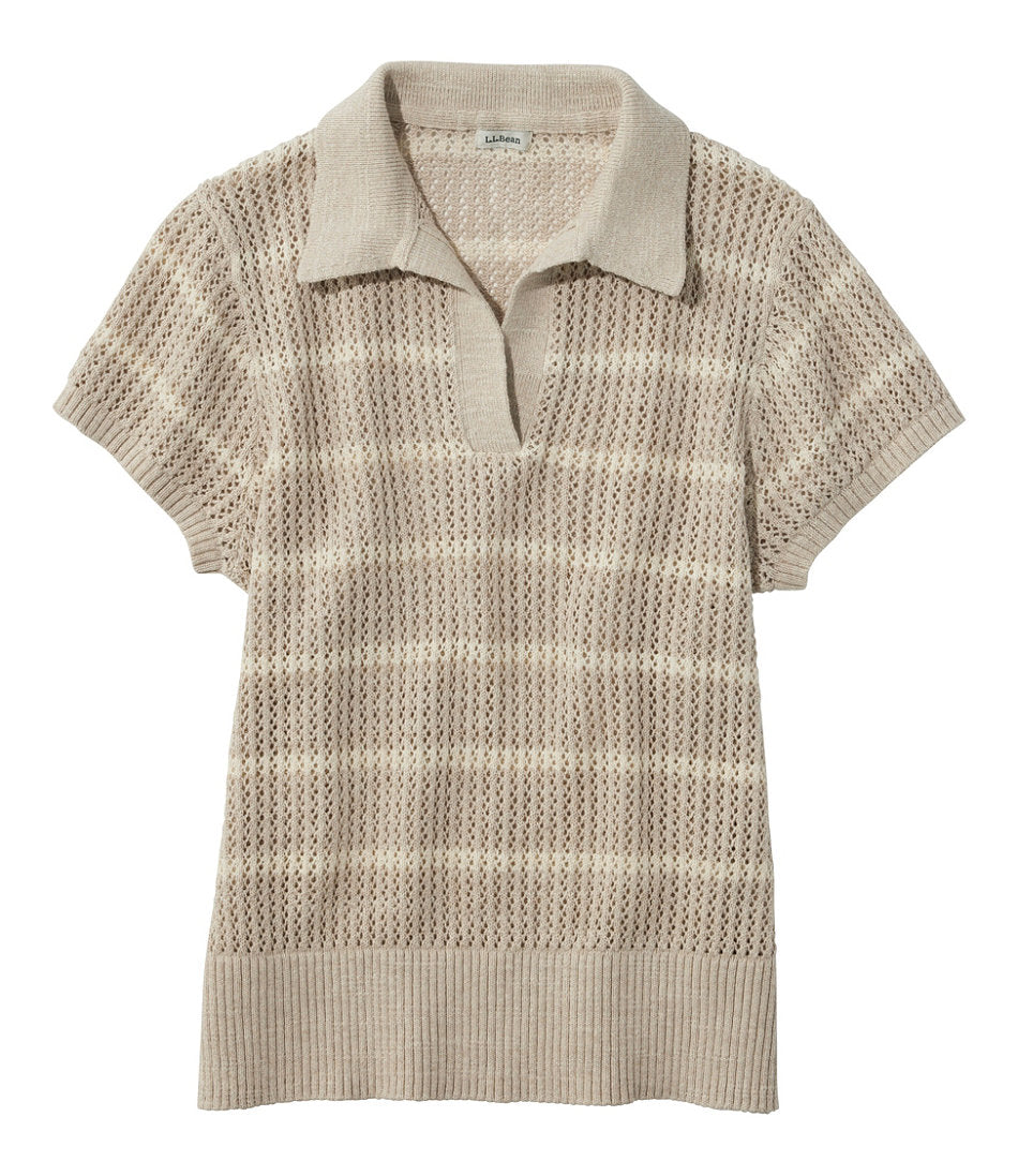 Polo Women's Organic Cotton Slub Pointelle Sweater