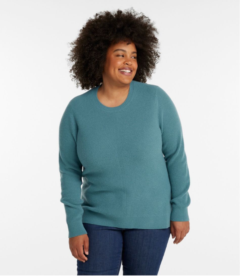 Women's Classic Cashmere Textured Sweater Crewneck