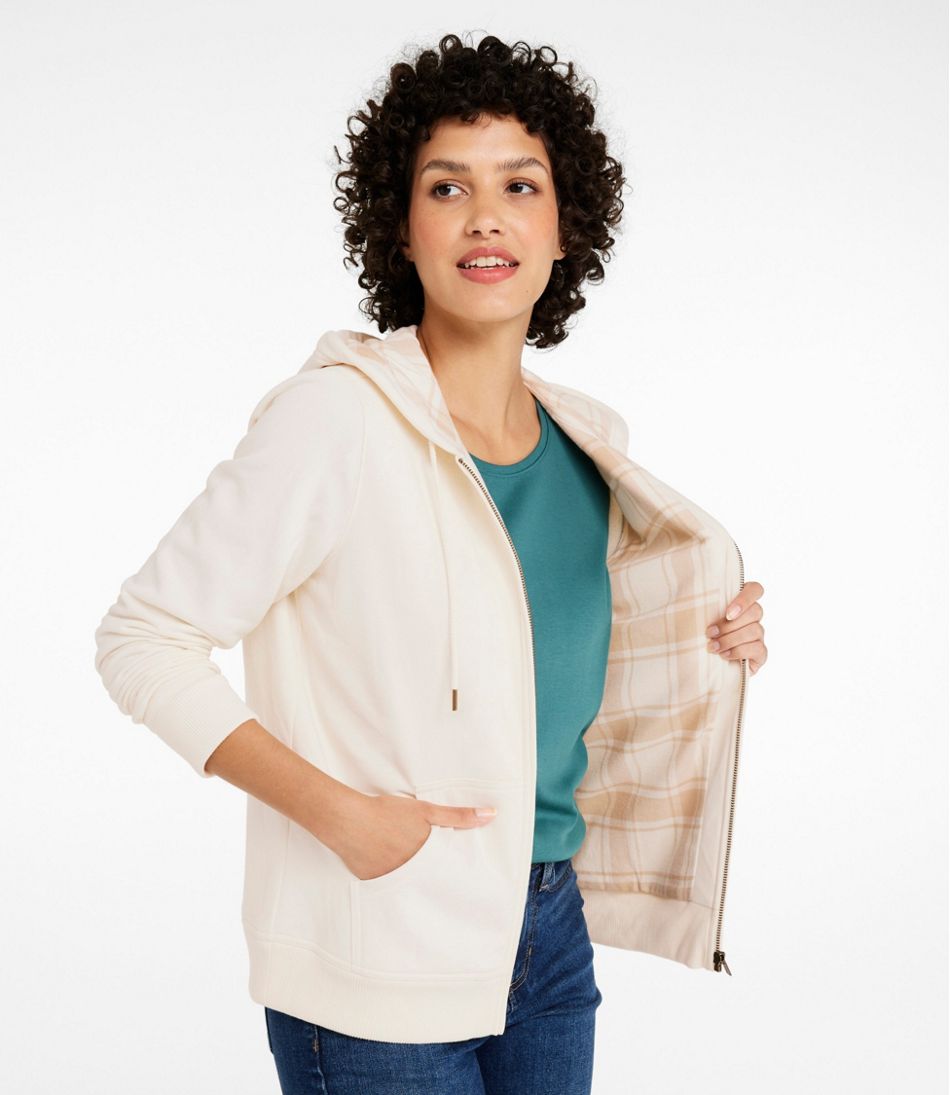 Women's L.L.Bean 1912 Sweatshirt Flannel-Lined Hoodie