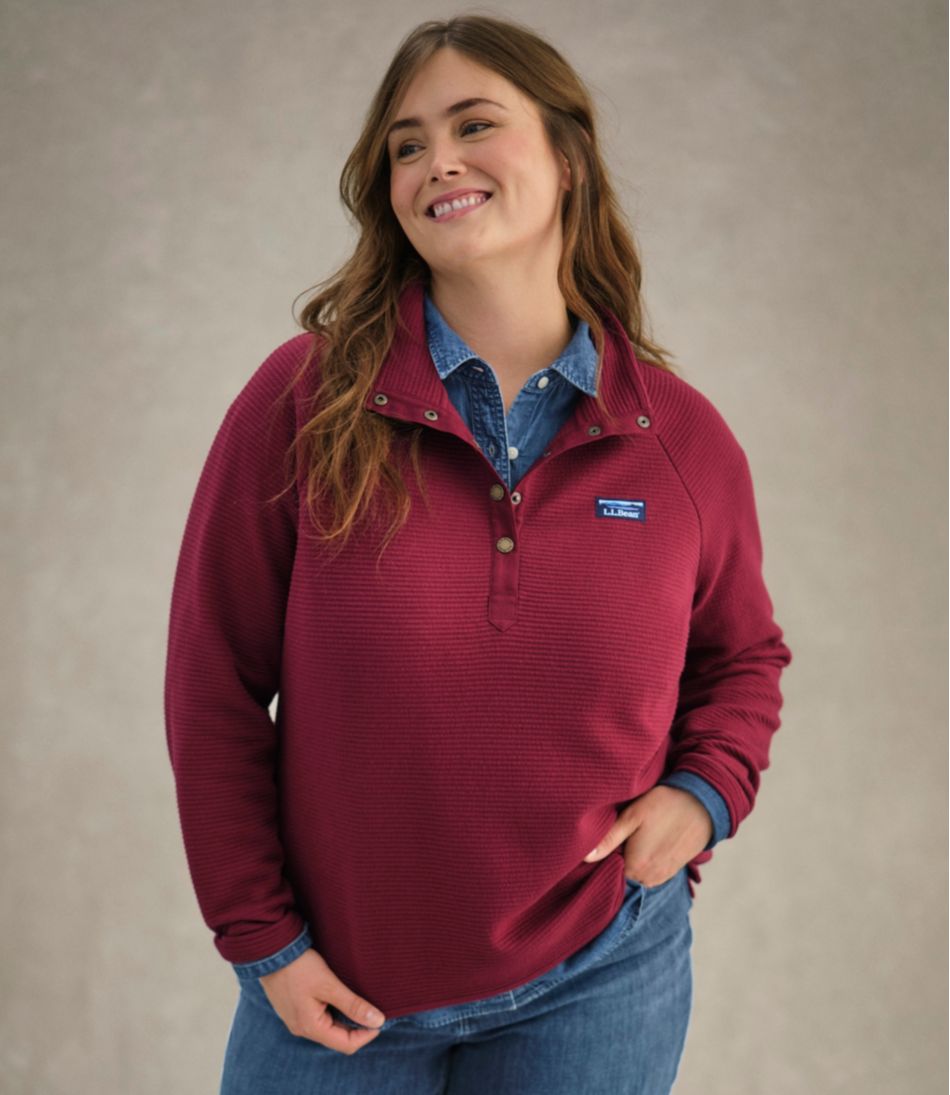 Women's Lakewashed Double-Knit Quarter-Snap