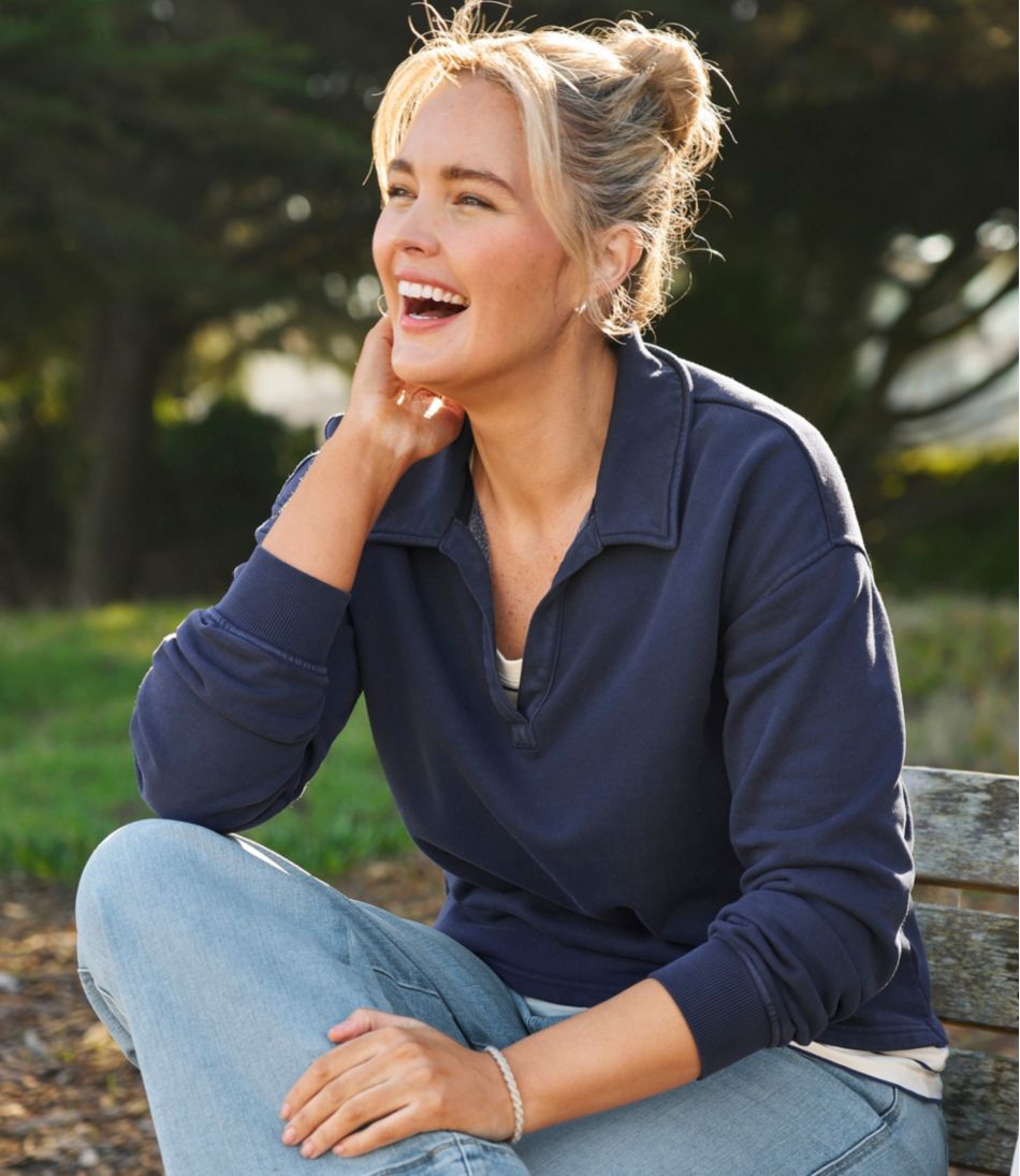 Women's Sunwashed Sweats Splitneck Polo