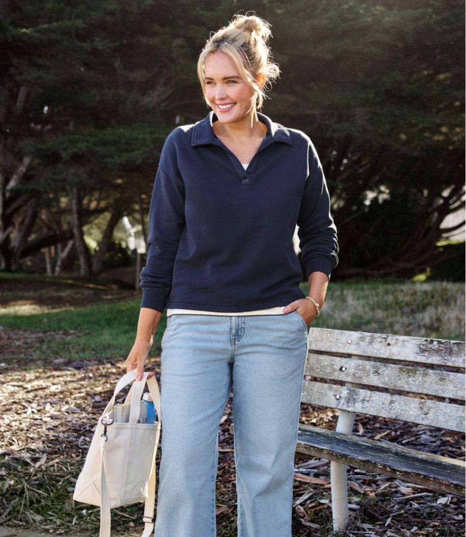 Women's Sunwashed Sweats Splitneck Polo