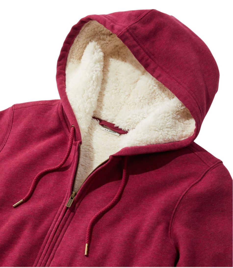 Women's L.L.Bean 1912 Sweatshirt Sherpa-Lined Hoodie