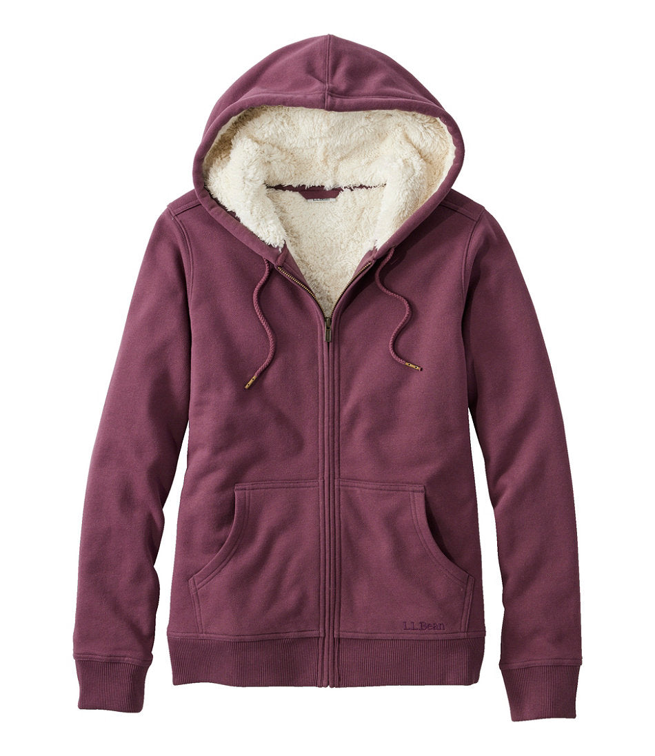 Women's L.L.Bean 1912 Sweatshirt Sherpa-Lined Hoodie