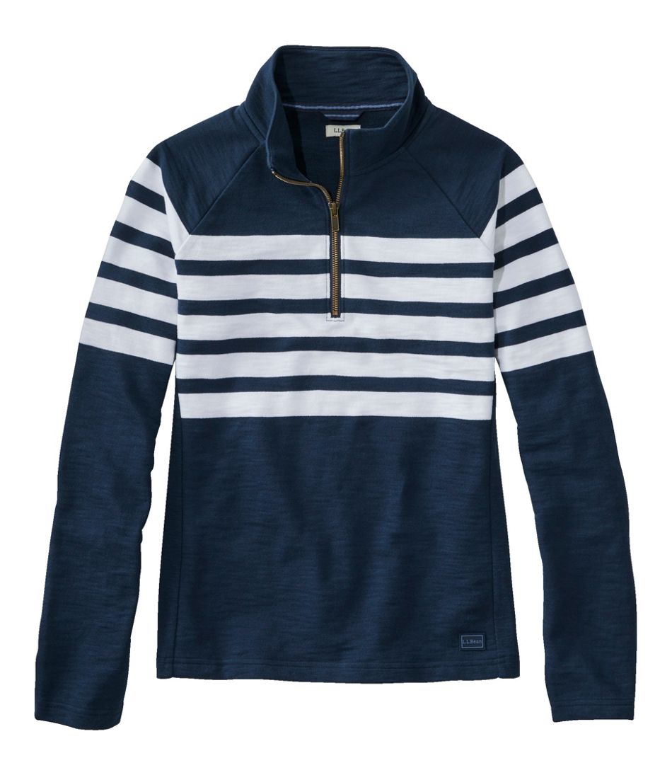 Women's Peaks Island Quarter-Zip Pullover Stripe