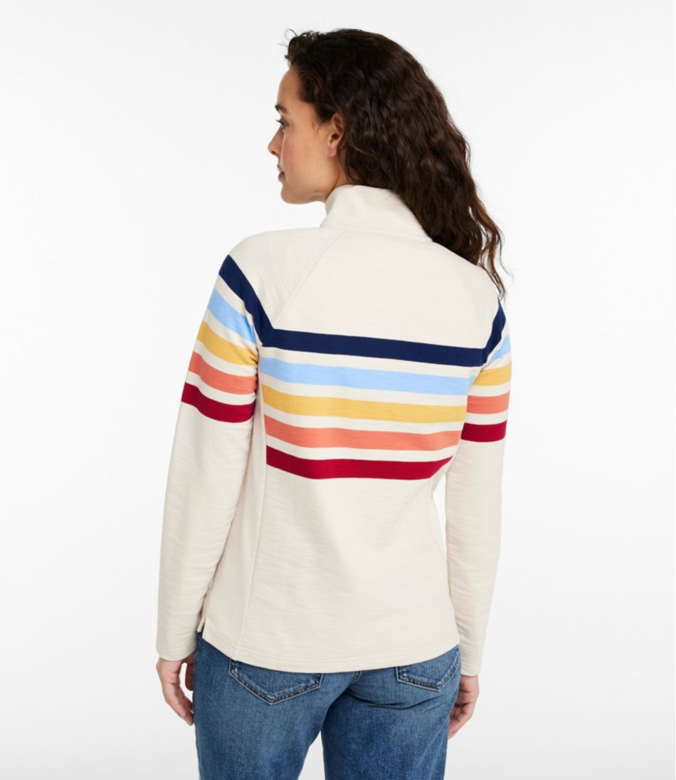 Women's Peaks Island Quarter-Zip Pullover Stripe