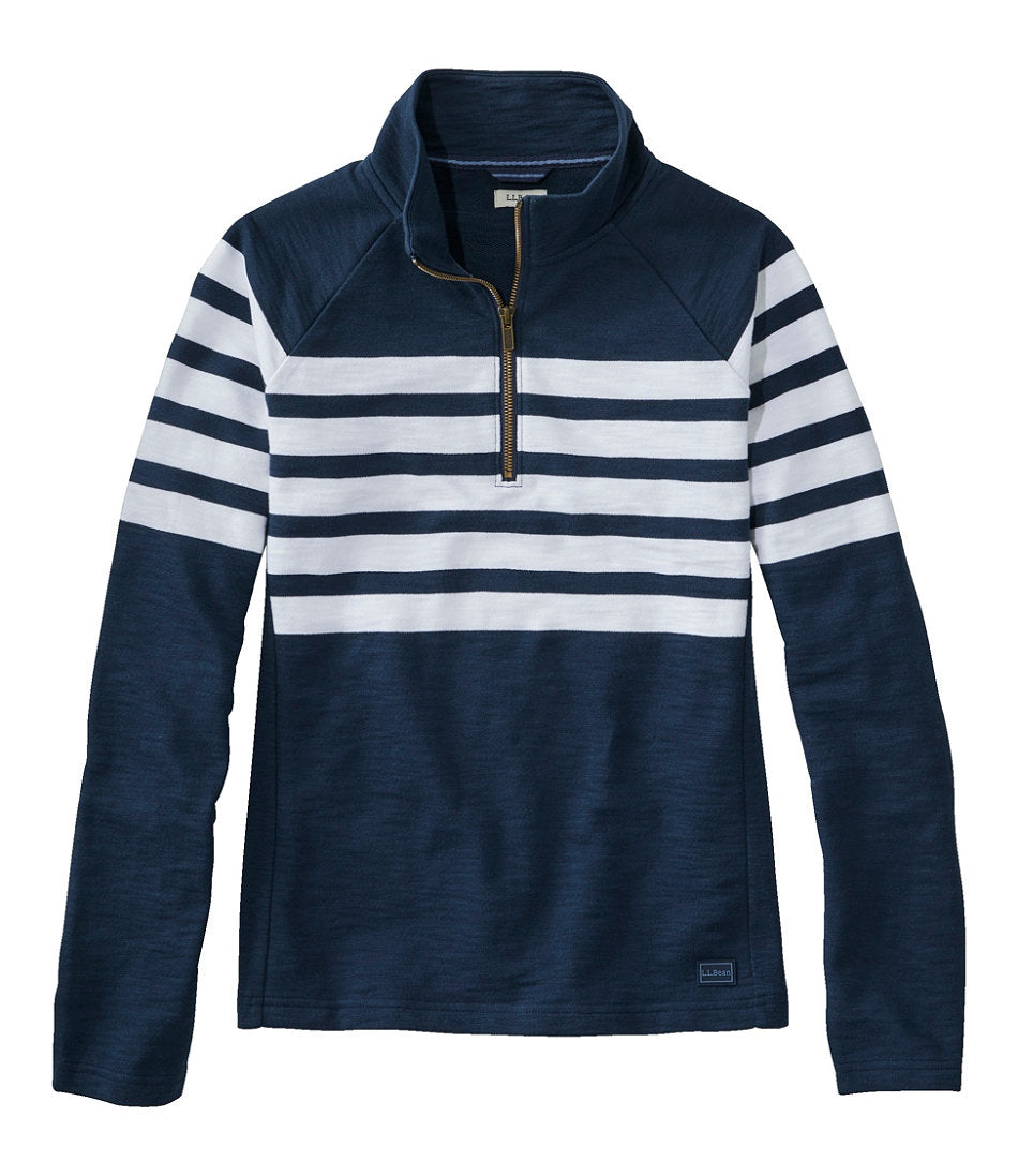 Women's Peaks Island Quarter-Zip Pullover Stripe