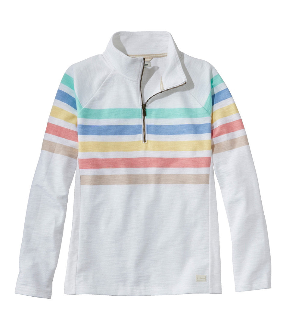 Women's Peaks Island Quarter-Zip Pullover Stripe