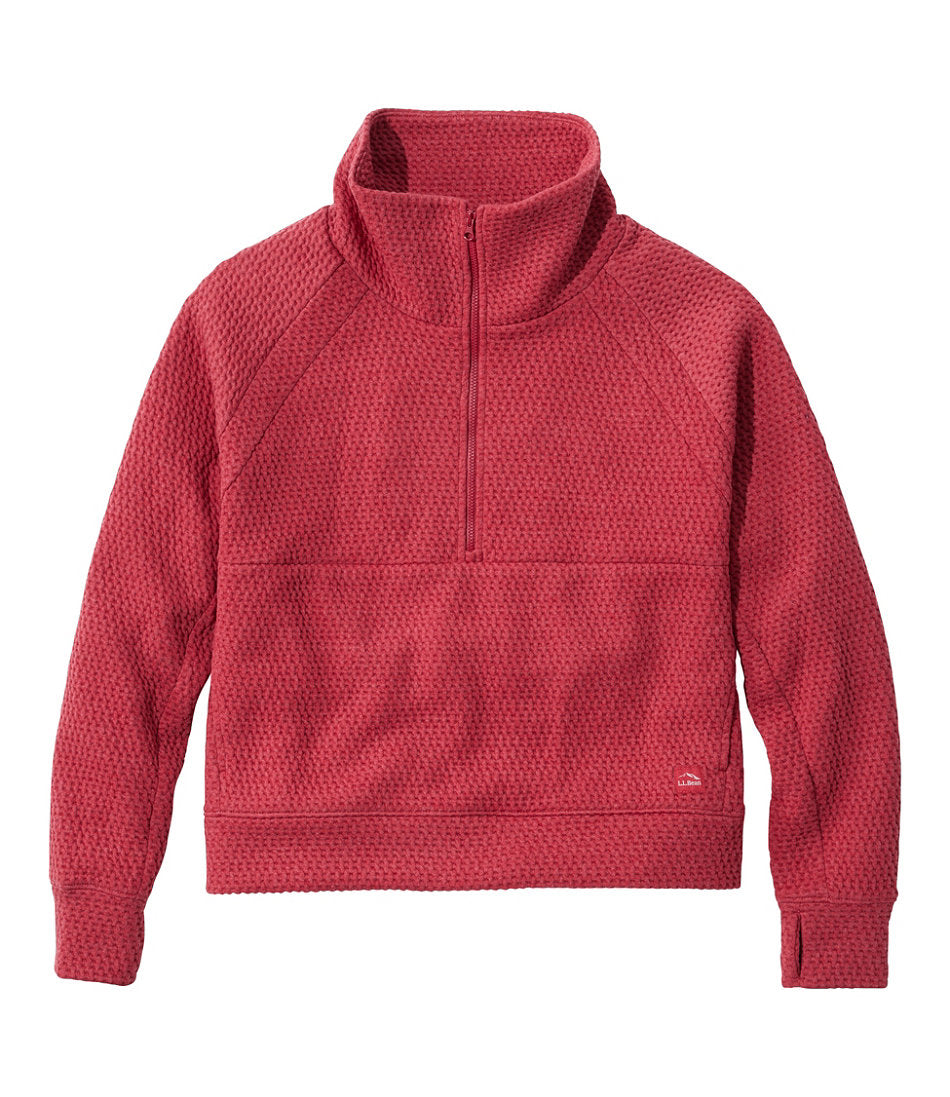 Women's Ridgeknit Half-Zip Pullover Oversized