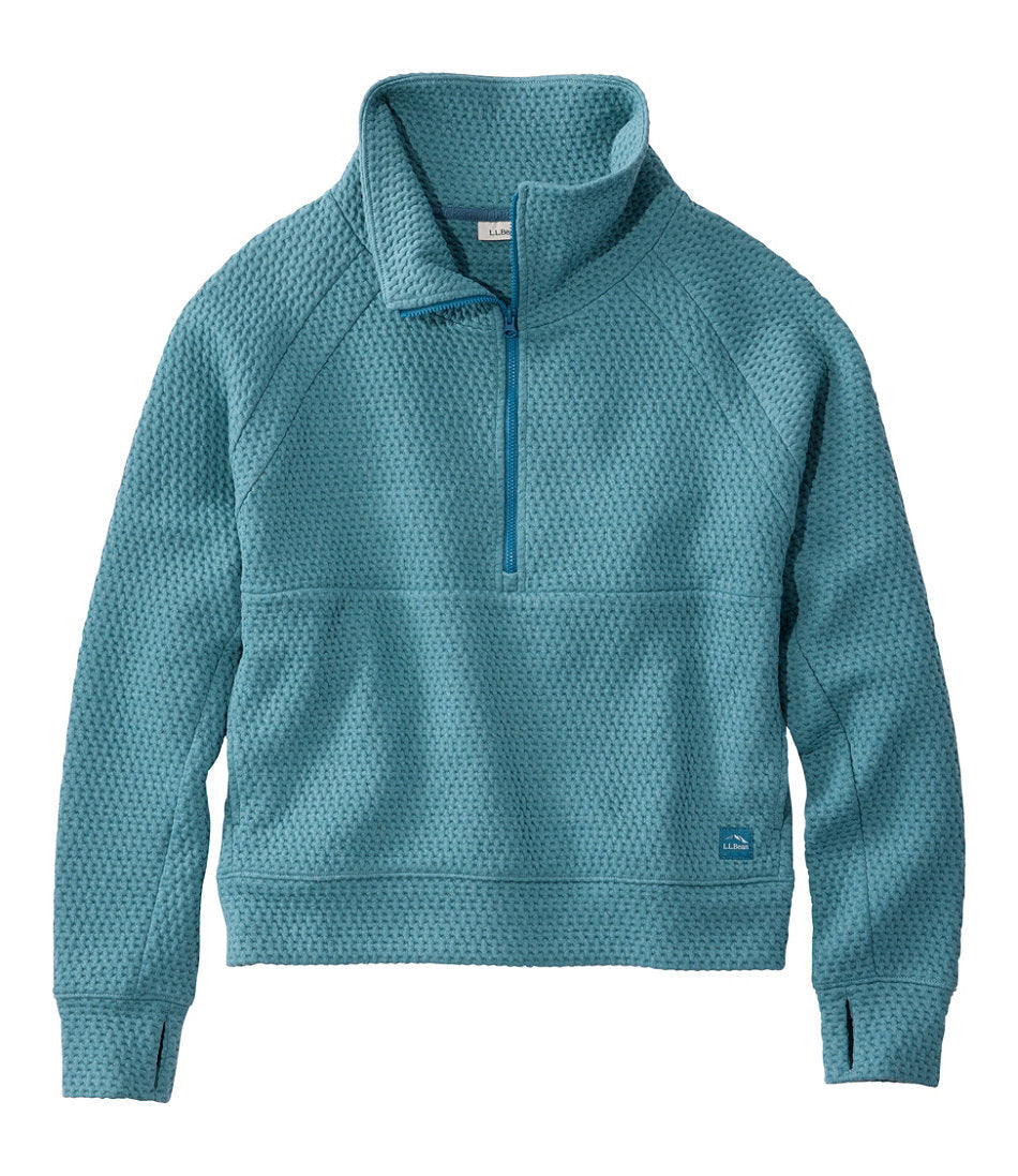 Women's Ridgeknit Half-Zip Pullover Oversized