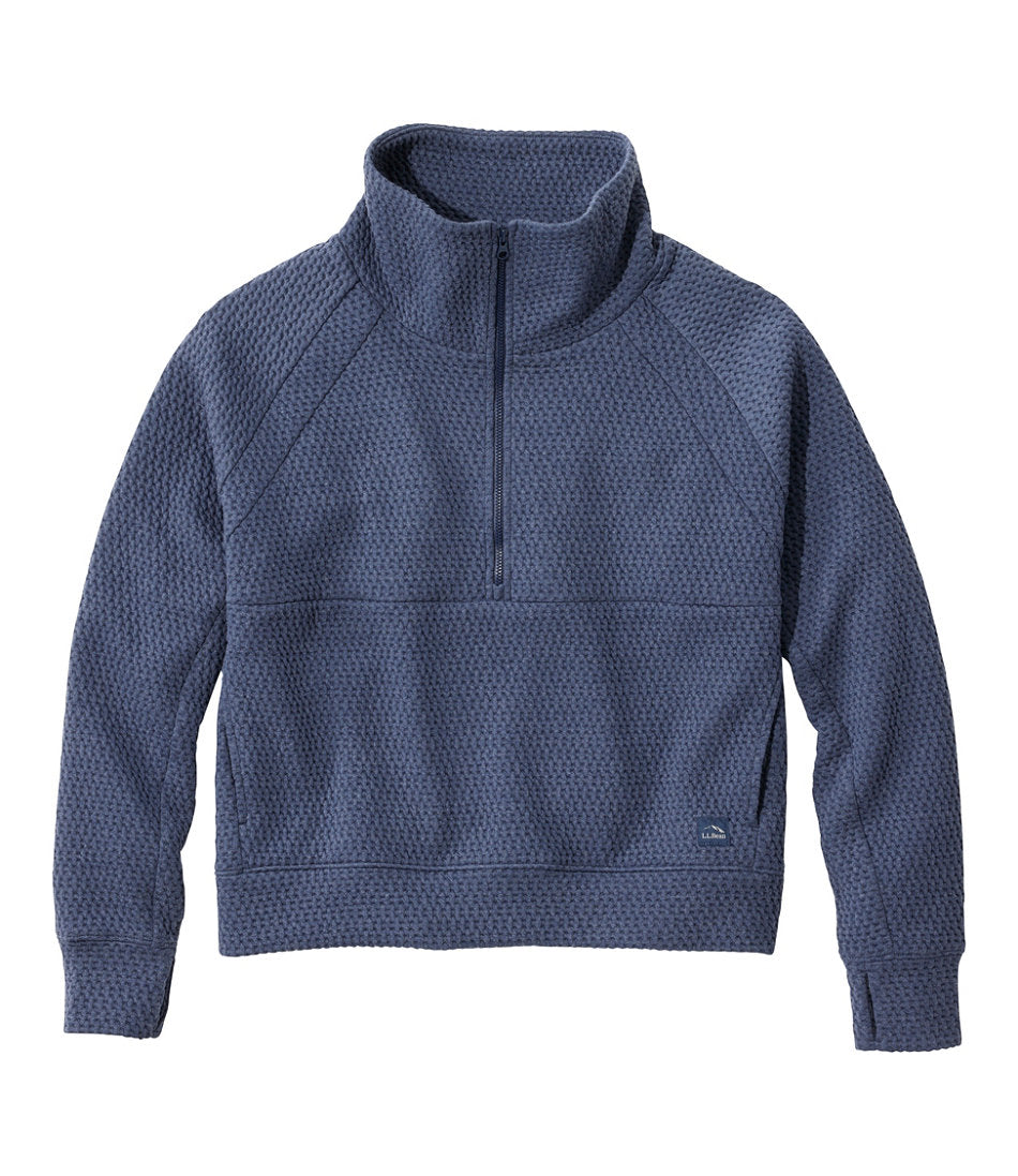 Women's Ridgeknit Half-Zip Pullover Oversized