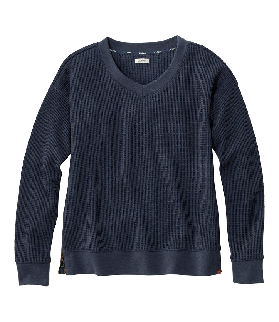 Women's Birchwood Brushed Waffle Top V-Neck