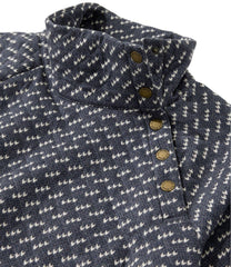 Snapneck Pullover Print Women's Quilted Sweatshirt