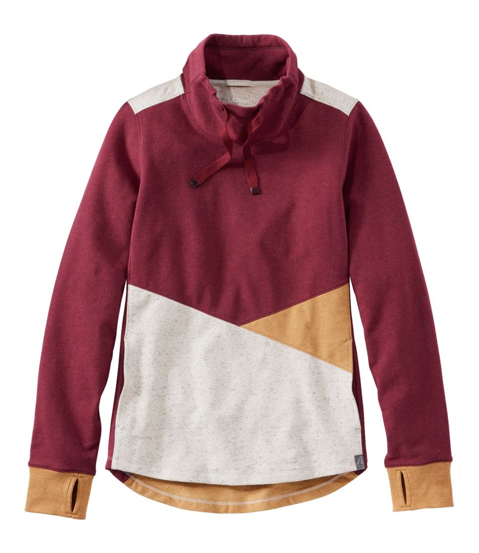 Colorblock Women's L.L.Bean Cozy Mixed-Knit Pullover