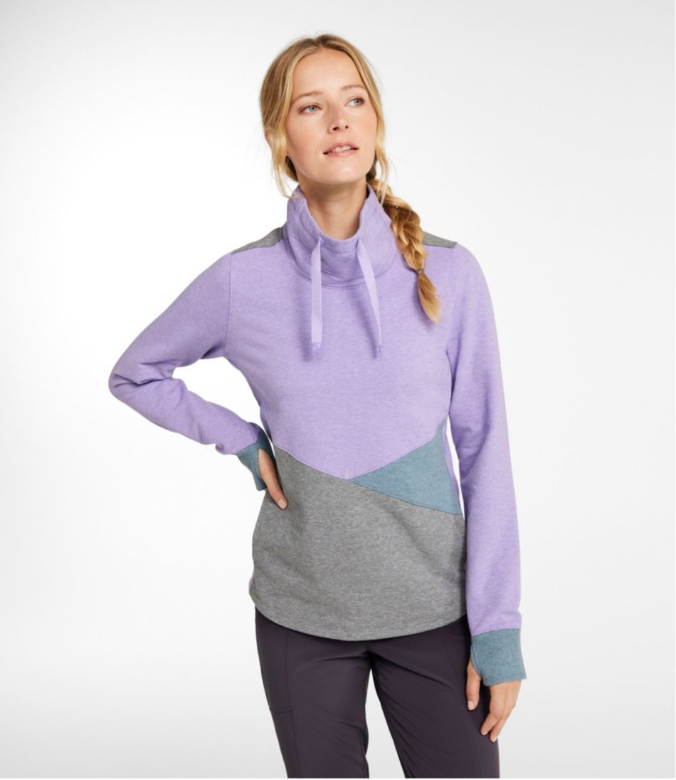 Colorblock Women's L.L.Bean Cozy Mixed-Knit Pullover