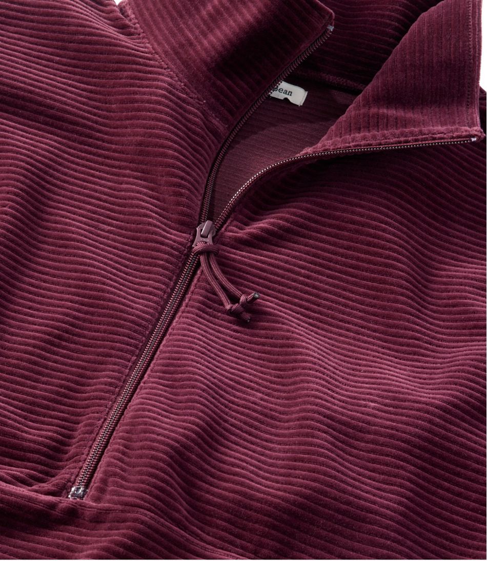 Women's Soft Stretch Corduroy Pullover Half-Zip